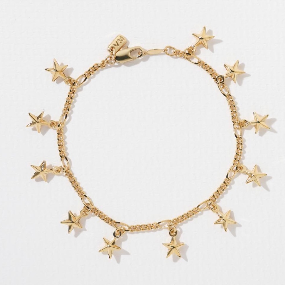 New Vanessa Mooney the solstice bracelet gold star